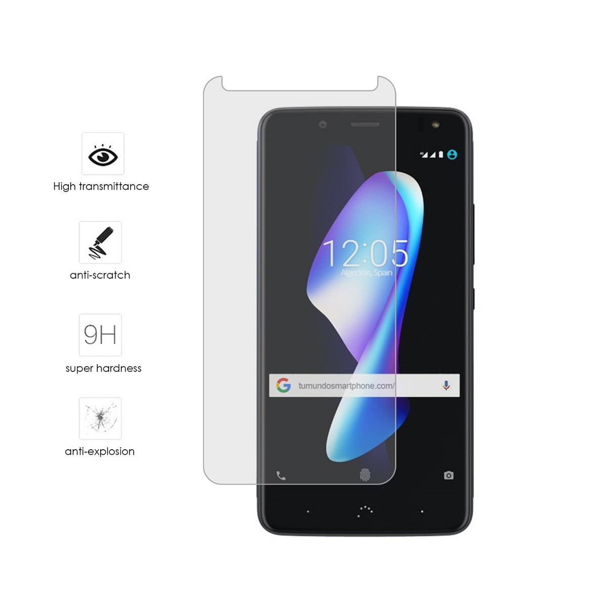 Protector Cristal Templado para Bq Aquaris V Plus / Vs Plus