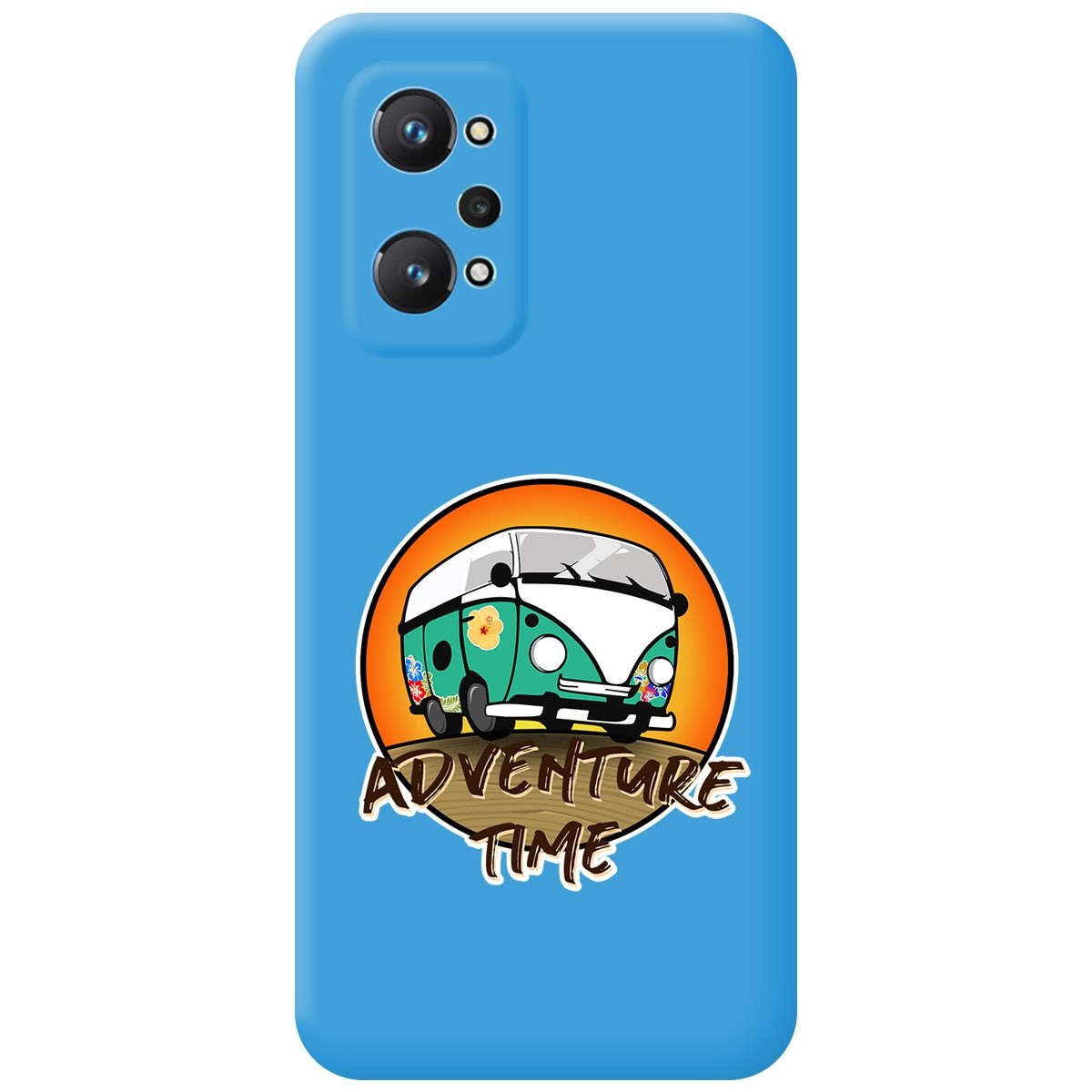 Funda Silicona Líquida Azul para Realme GT NEO 2 5G diseño Adventure Time Dibujos