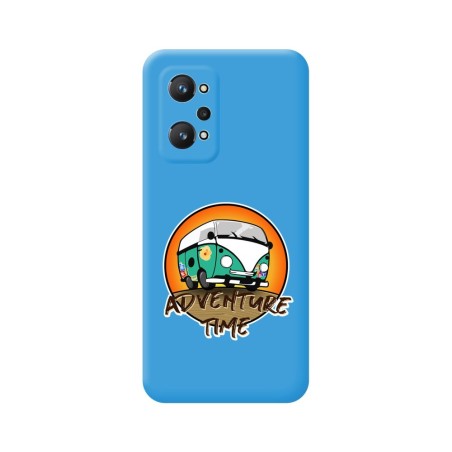 Funda Silicona Líquida Azul para Realme GT NEO 2 5G diseño Adventure Time Dibujos