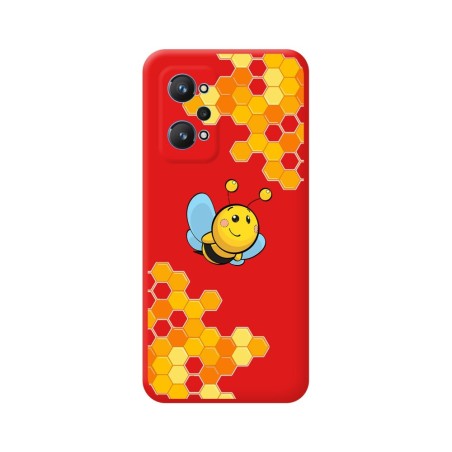 Funda Silicona Líquida Roja para Realme GT NEO 2 5G diseño Abeja Dibujos