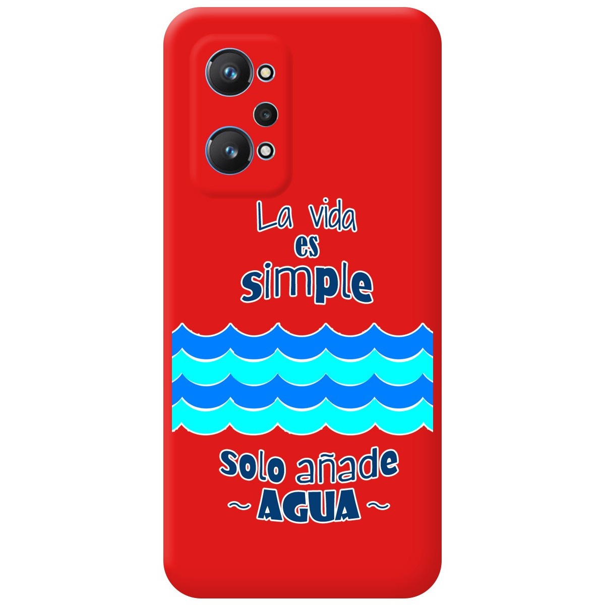 Funda Silicona Líquida Roja para Realme GT NEO 2 5G diseño Agua Dibujos