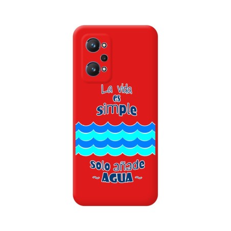Funda Silicona Líquida Roja para Realme GT NEO 2 5G diseño Agua Dibujos