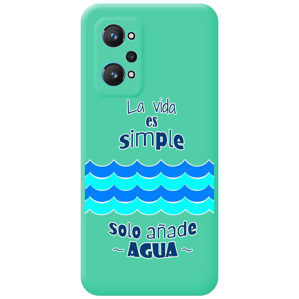 Funda Silicona Líquida Verde para Realme GT NEO 2 5G diseño Agua Dibujos