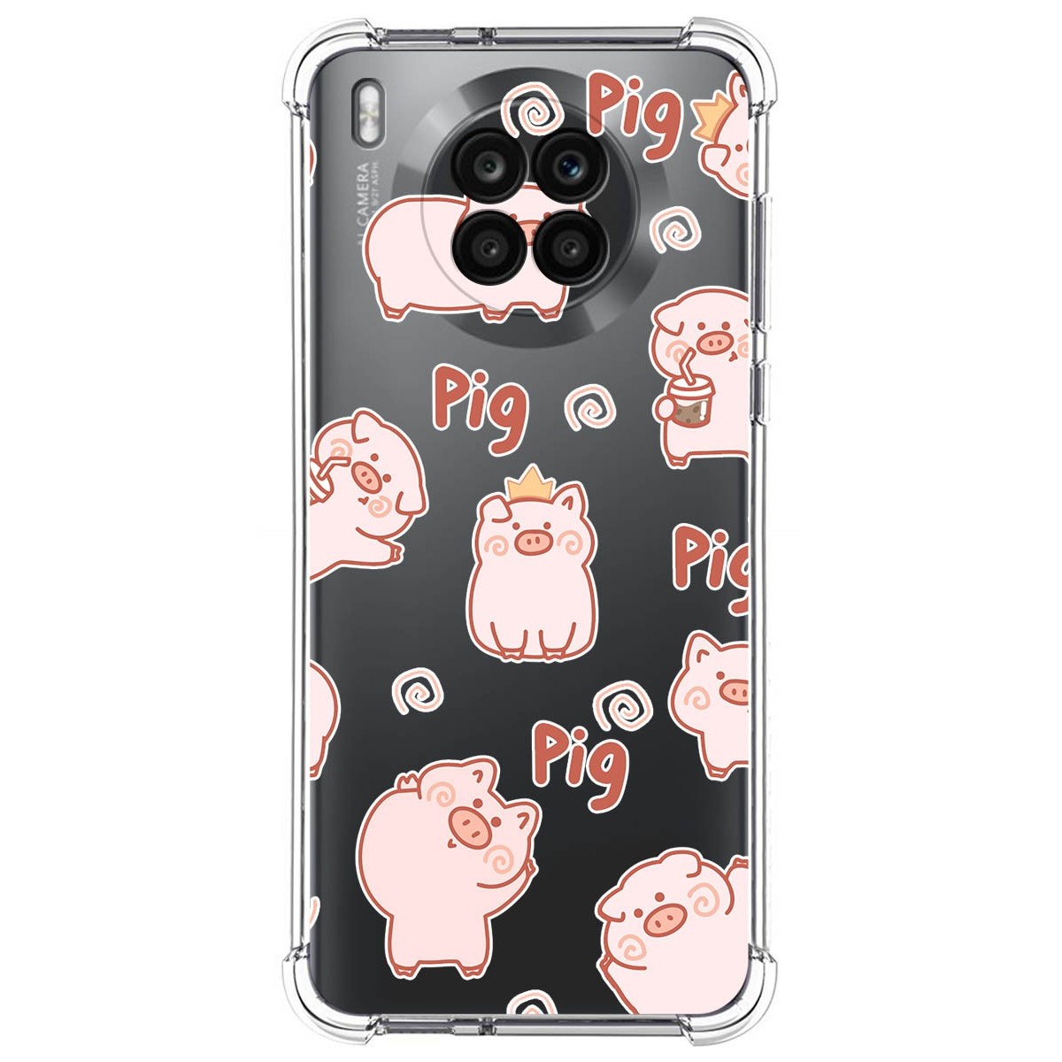 Funda Silicona Antigolpes para Huawei Honor 50 Lite 5G / Nova 8i diseño Cerdos Dibujos
