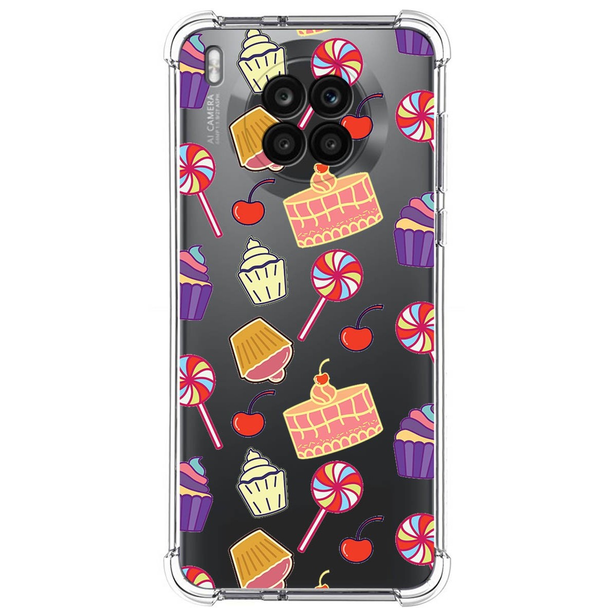 Funda Silicona Antigolpes para Huawei Honor 50 Lite 5G / Nova 8i diseño Dulces 01 Dibujos