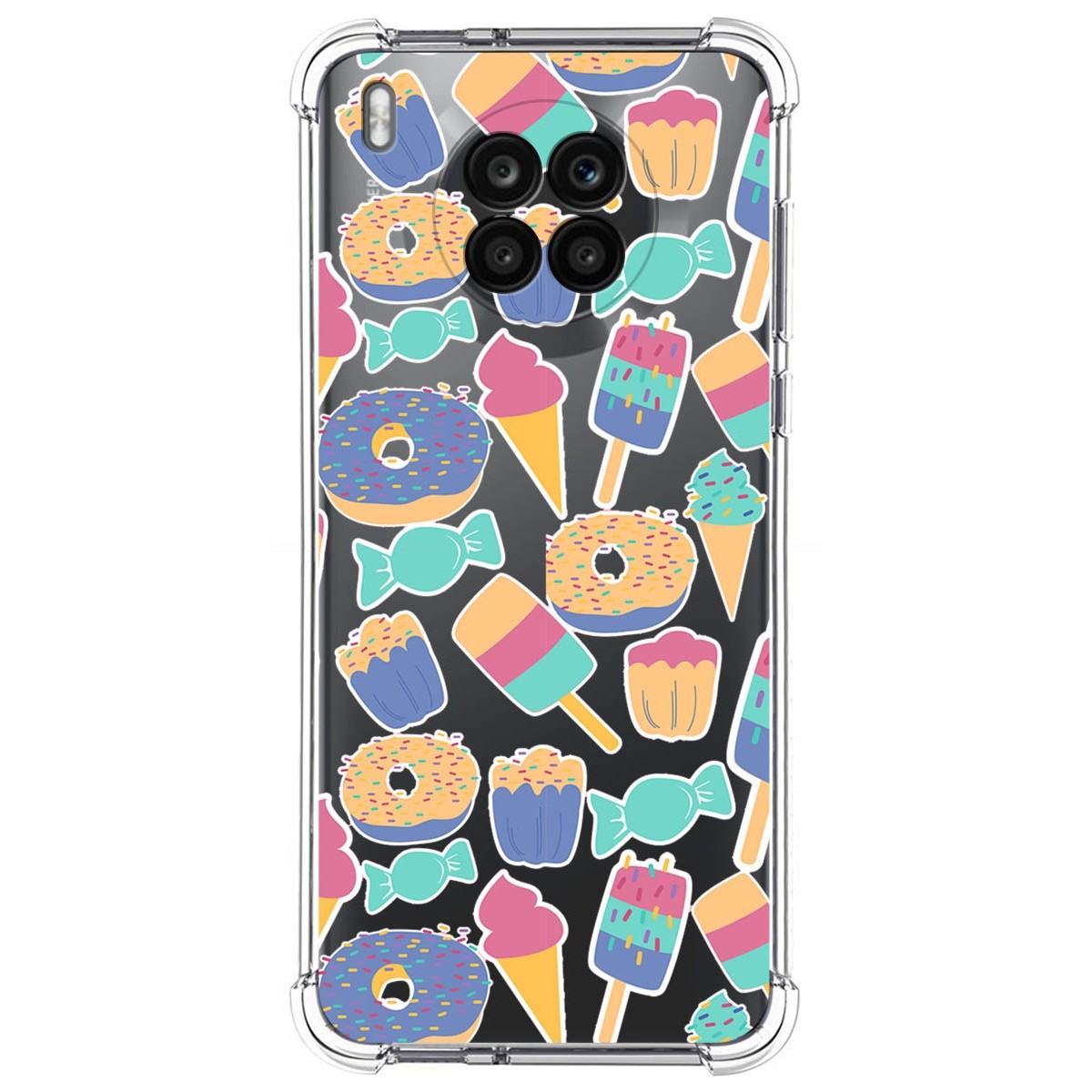 Funda Silicona Antigolpes para Huawei Honor 50 Lite 5G / Nova 8i diseño Dulces 02 Dibujos