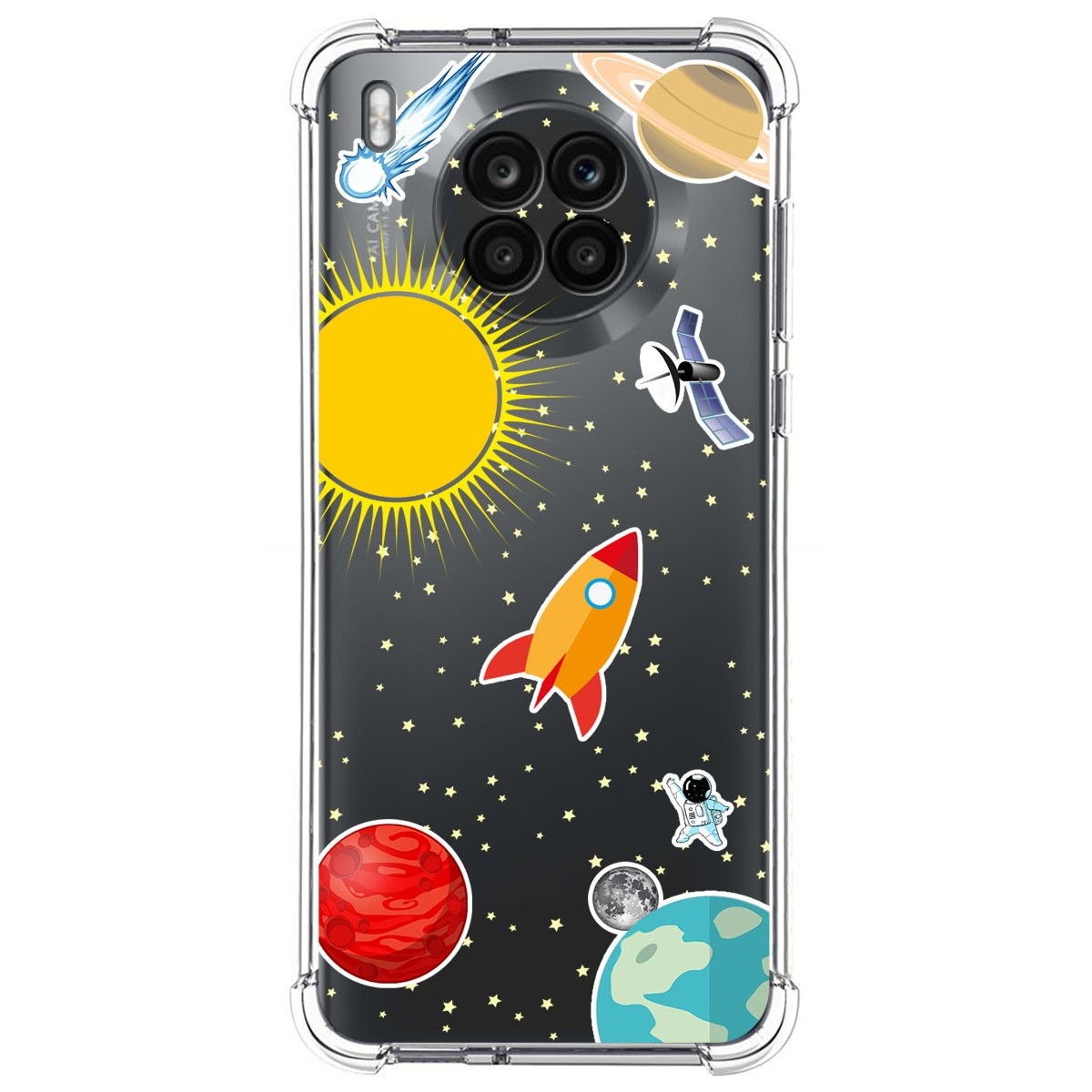 Funda Silicona Antigolpes para Huawei Honor 50 Lite 5G / Nova 8i diseño Espacio Dibujos