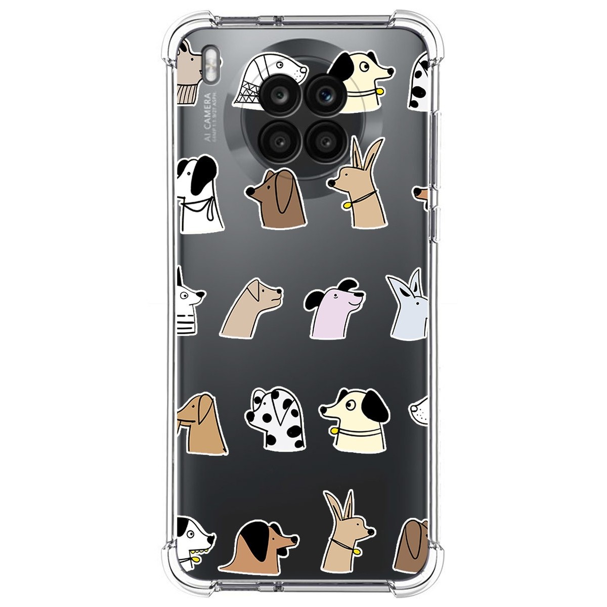 Funda Silicona Antigolpes para Huawei Honor 50 Lite 5G / Nova 8i diseño Perros Dibujos