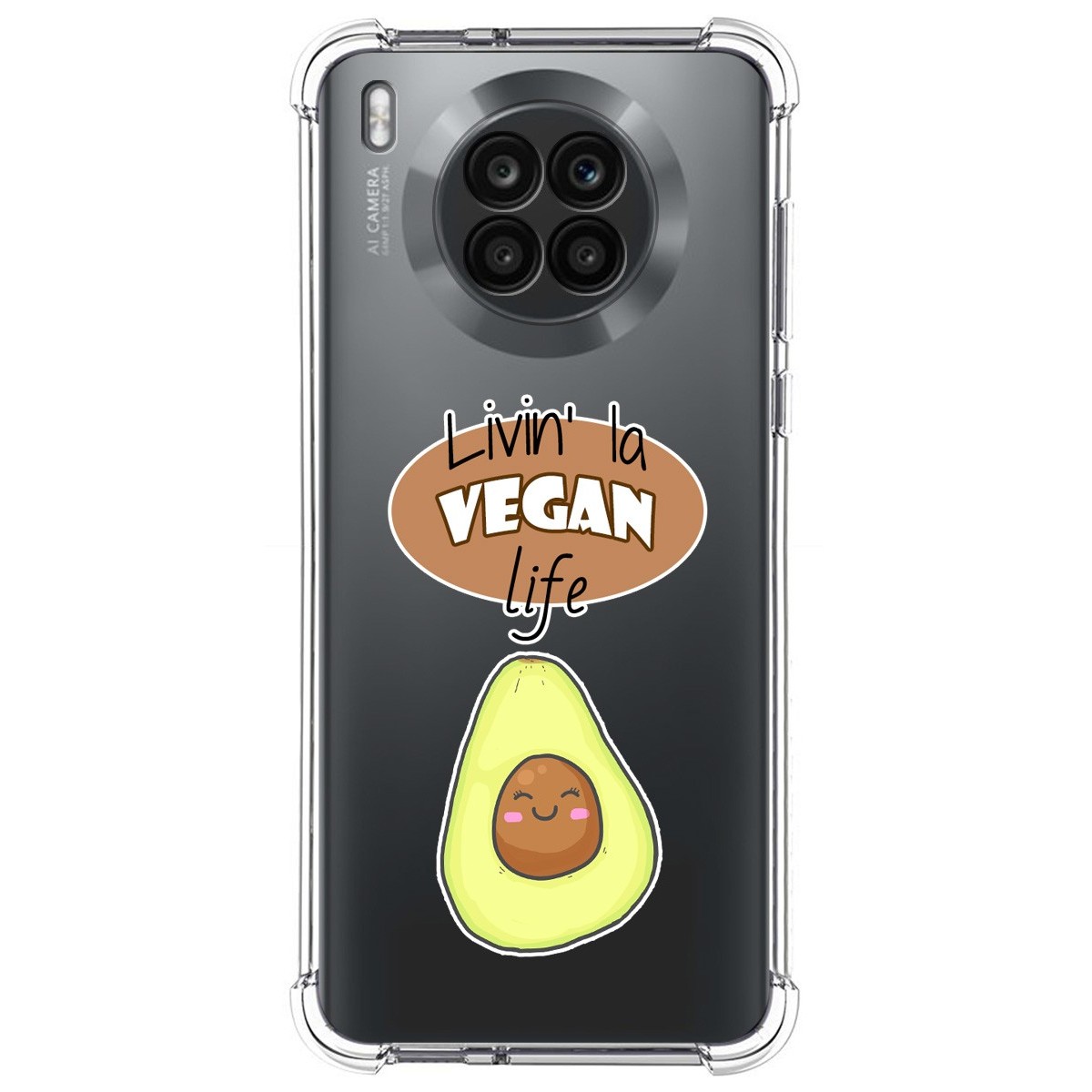 Funda Silicona Antigolpes para Huawei Honor 50 Lite 5G / Nova 8i diseño Vegan Life Dibujos