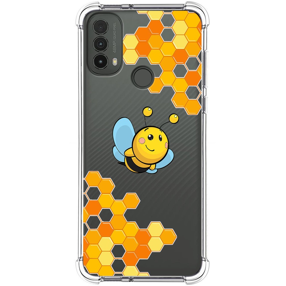 Funda Silicona Antigolpes para Motorola Moto E40 diseño Abeja Dibujos