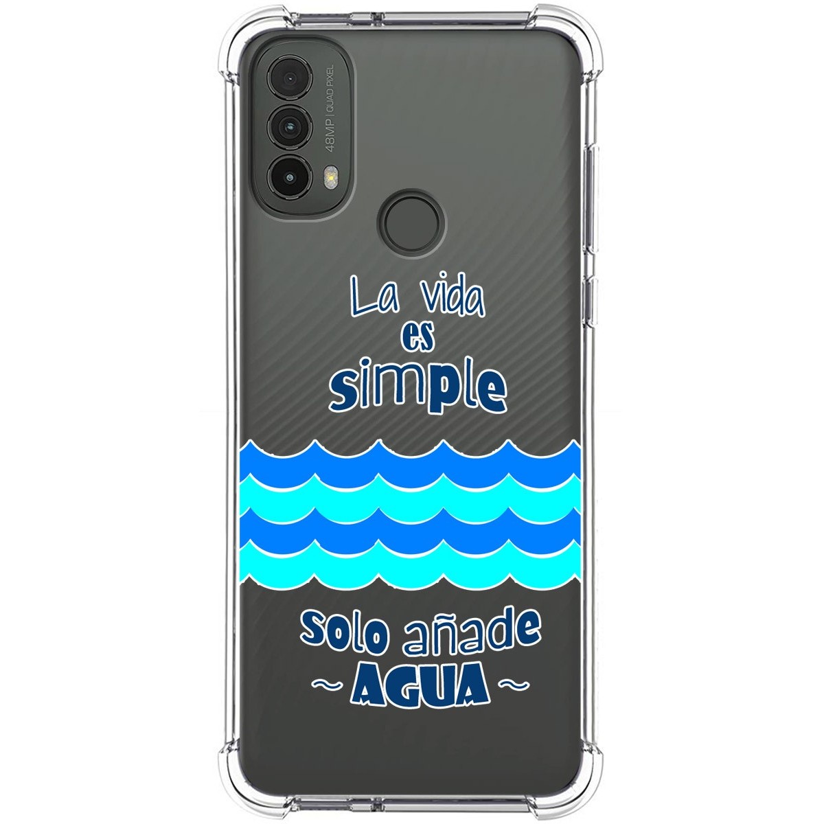 Funda Silicona Antigolpes para Motorola Moto E40 diseño Agua Dibujos
