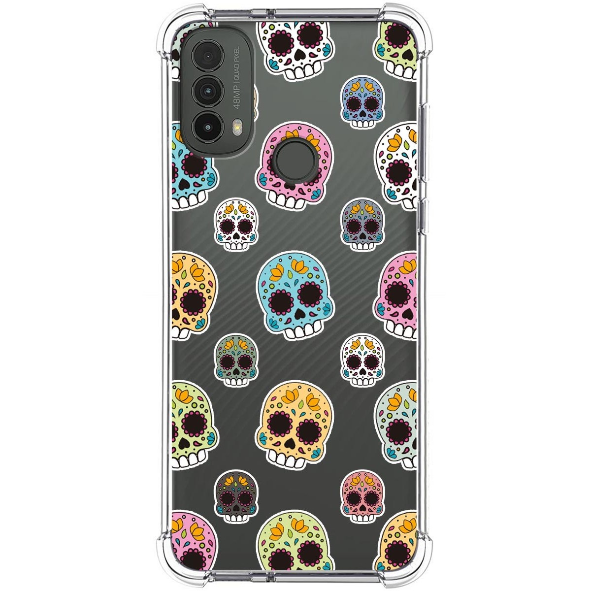 Funda Silicona Antigolpes para Motorola Moto E40 diseño Catrina Dibujos