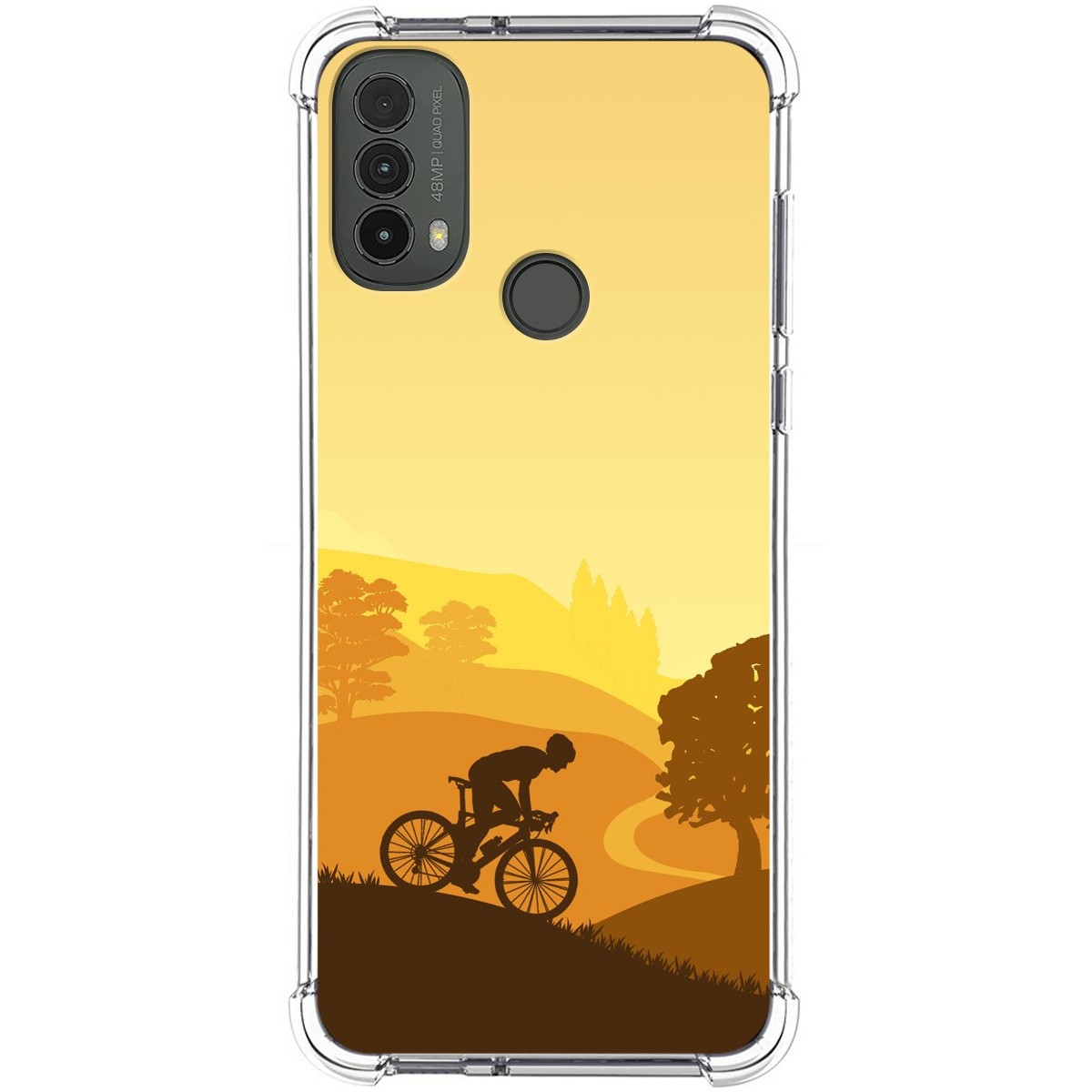 Funda Silicona Antigolpes para Motorola Moto E40 diseño Ciclista Dibujos