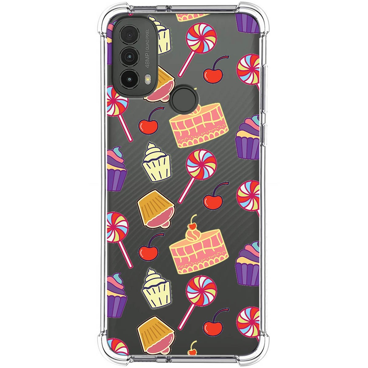 Funda Silicona Antigolpes para Motorola Moto E40 diseño Dulces 01 Dibujos