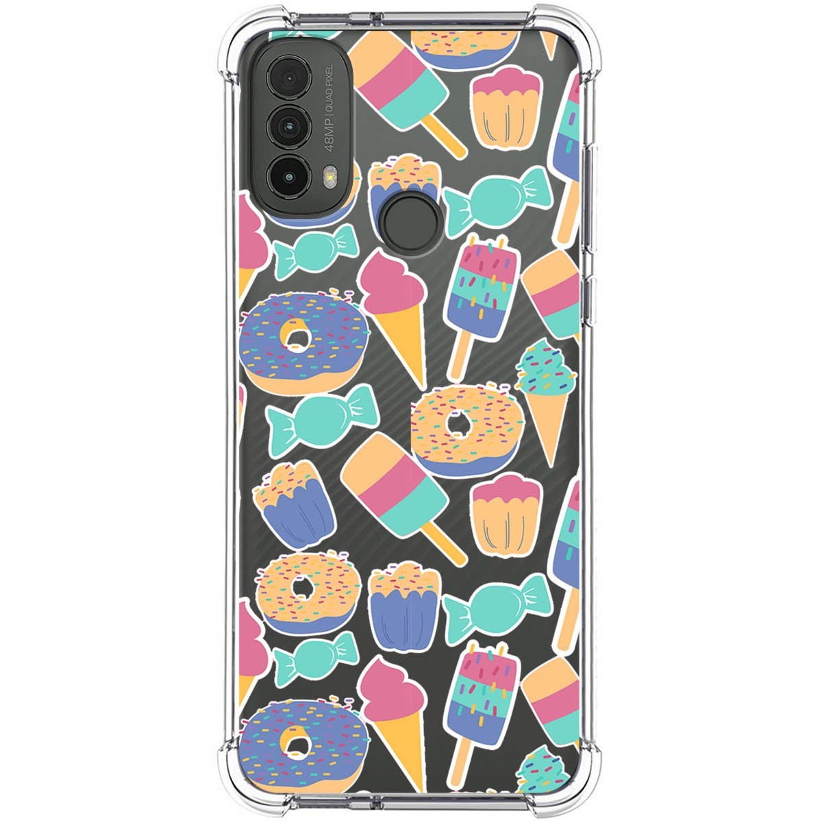 Funda Silicona Antigolpes para Motorola Moto E40 diseño Dulces 02 Dibujos