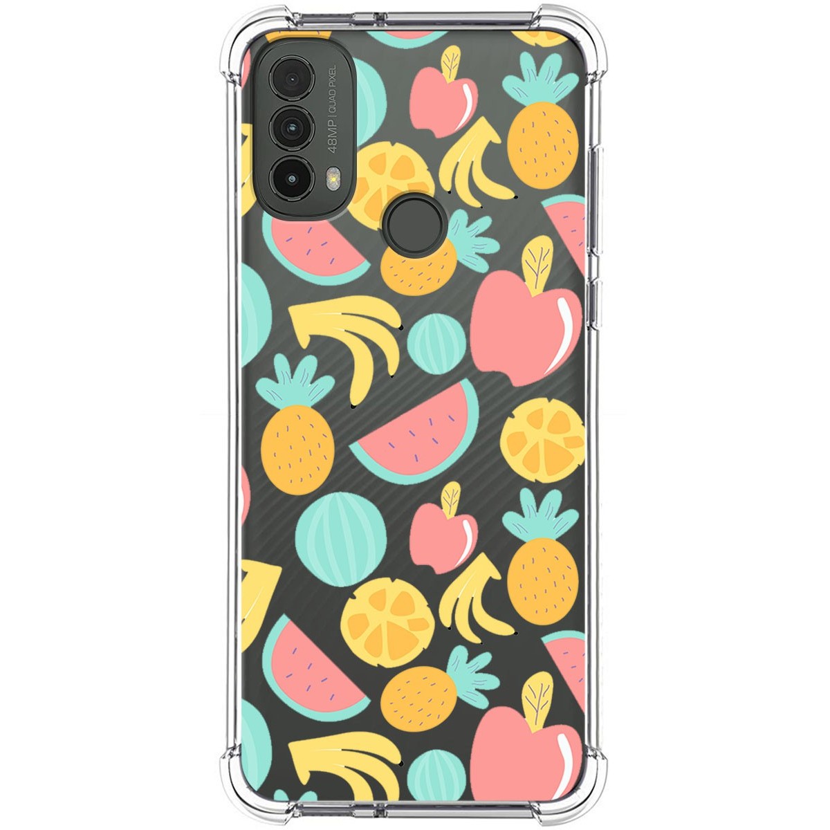 Funda Silicona Antigolpes para Motorola Moto E40 diseño Frutas 02 Dibujos