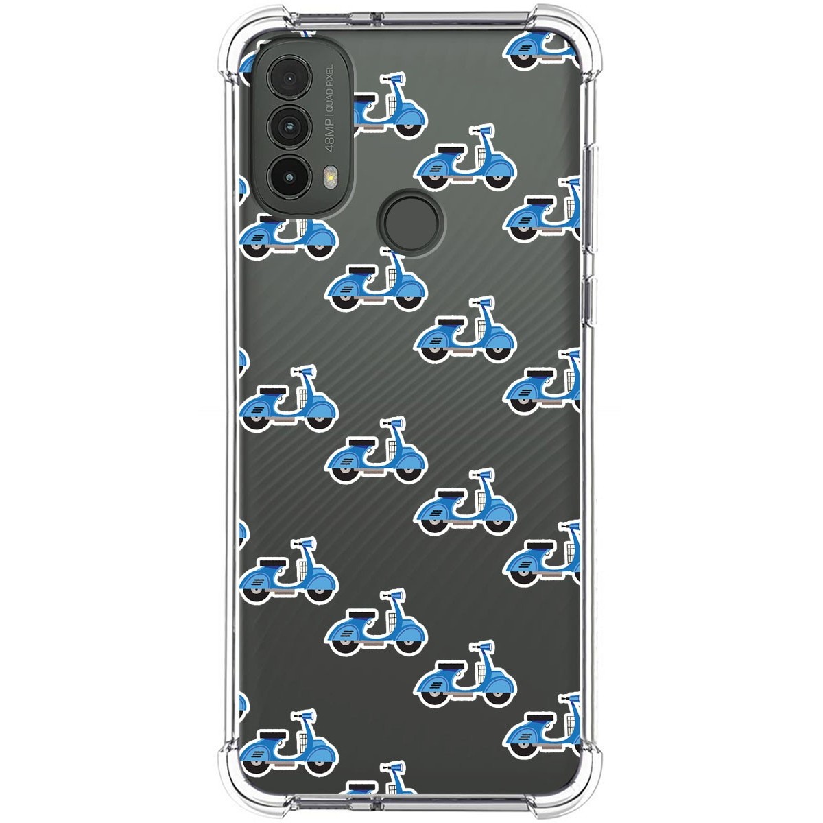 Funda Silicona Antigolpes para Motorola Moto E40 diseño Scooter Dibujos
