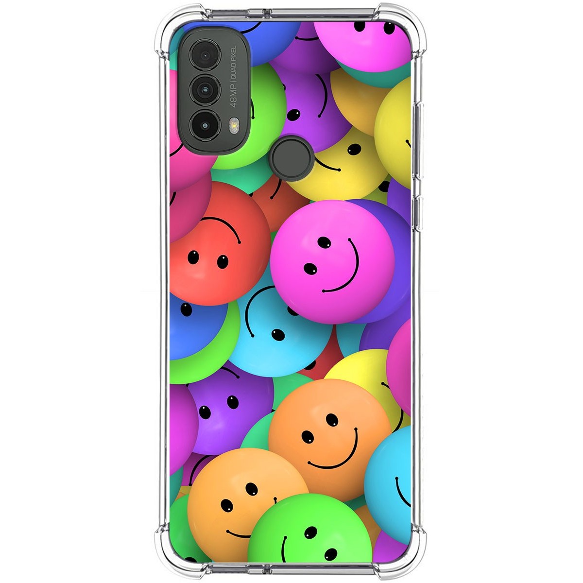 Funda Silicona Antigolpes para Motorola Moto E40 diseño Smile Dibujos