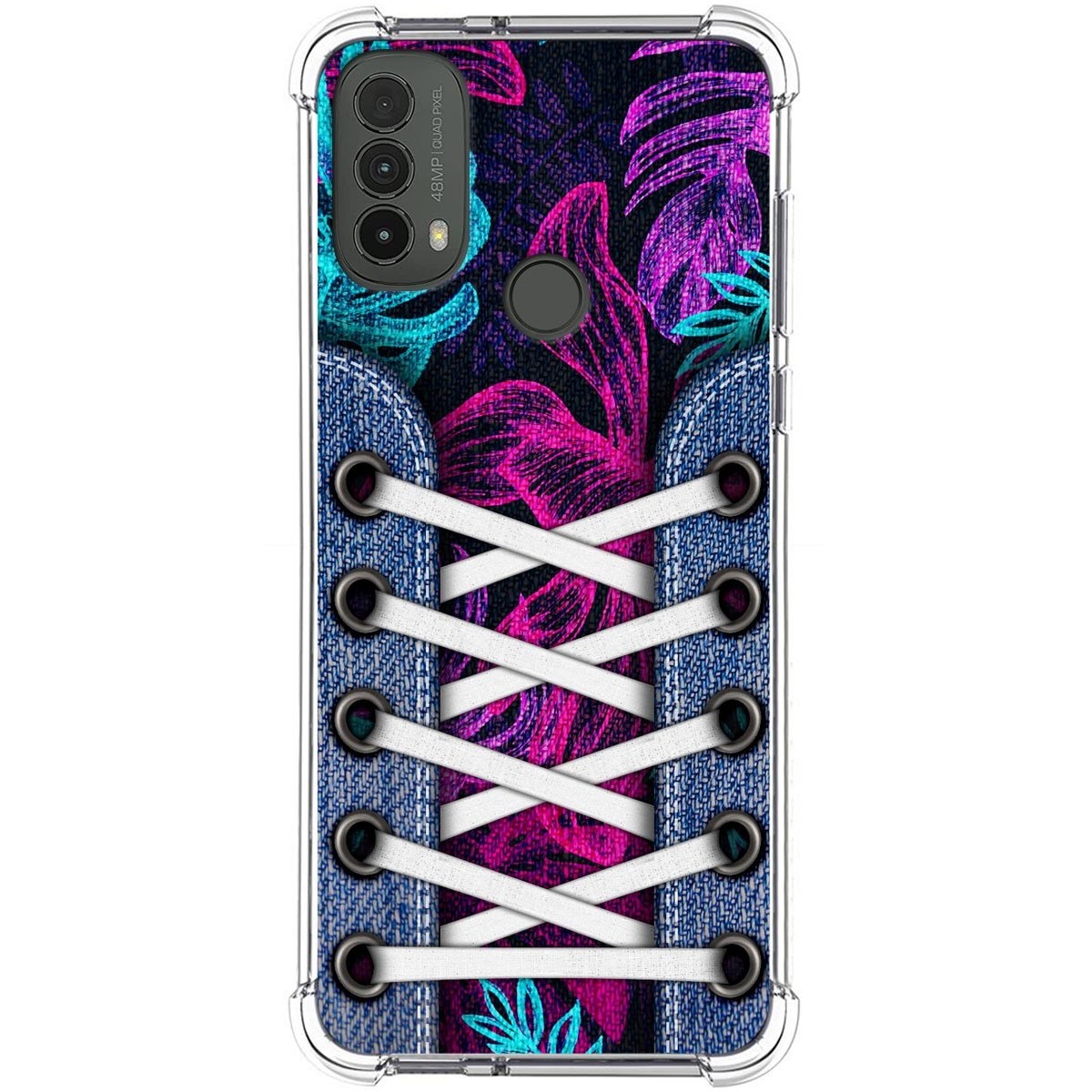 Funda Silicona Antigolpes para Motorola Moto E40 diseño Zapatillas 07 Dibujos