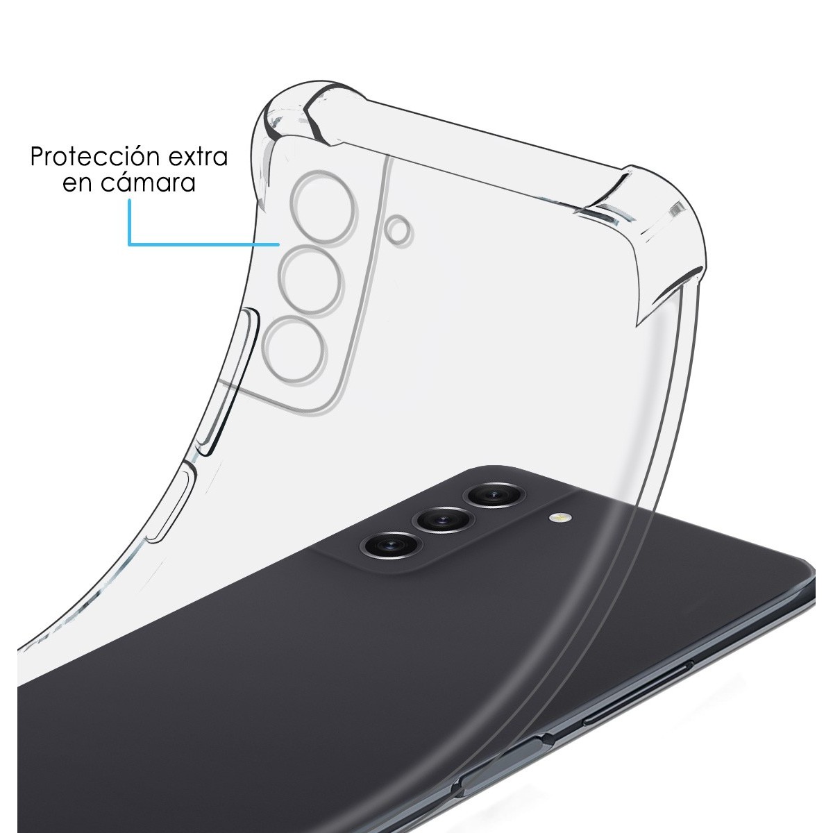 Funda Silicona Antigolpes Transparente para Samsung Galaxy S21 FE 5G