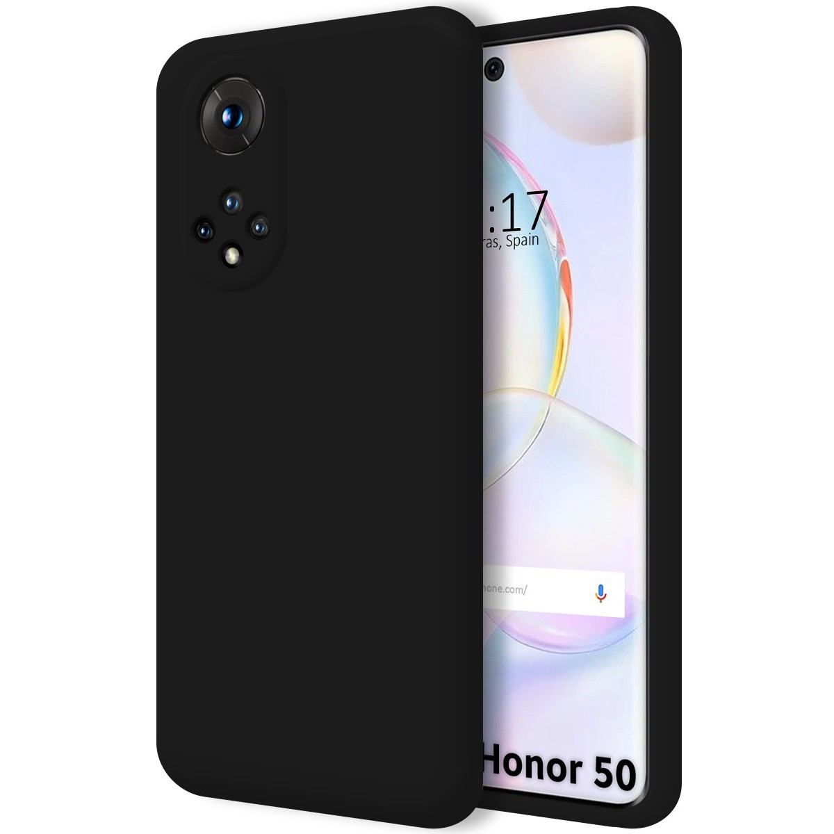 Funda Silicona Líquida Ultra Suave para Huawei Honor 50 5G / Nova 9 color Negra