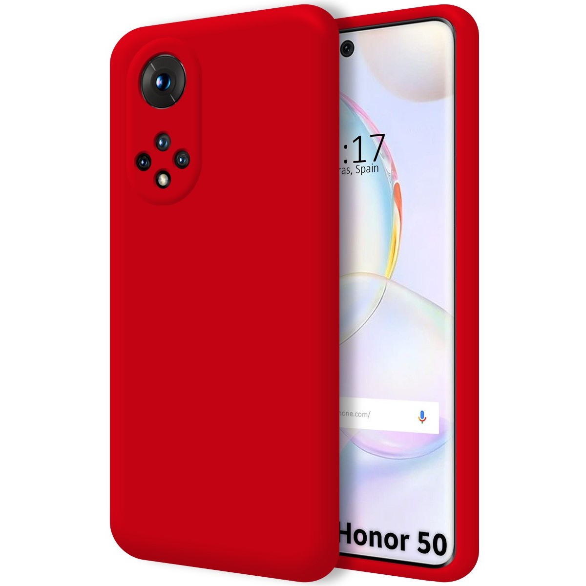 Funda Silicona Líquida Ultra Suave para Huawei Honor 50 5G / Nova 9 color Roja