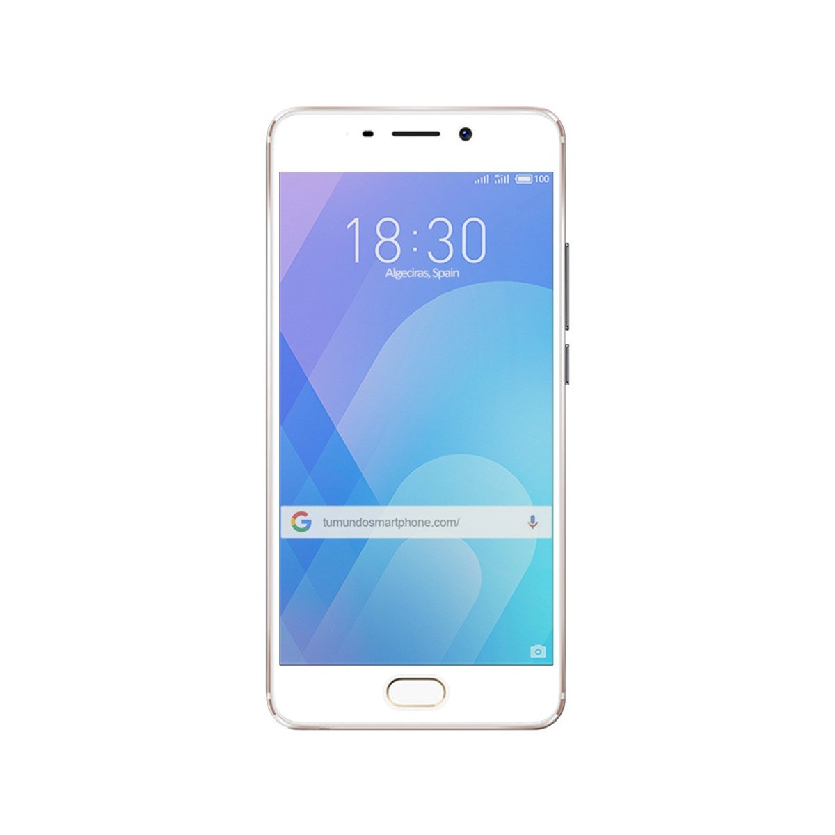 Protector Cristal Templado Frontal Completo Blanco para Meizu M6 Note Vidrio