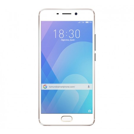 Protector Cristal Templado Frontal Completo Blanco para Meizu M6 Note Vidrio