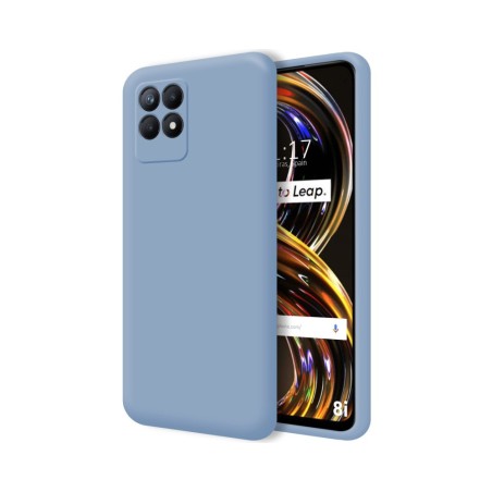 Funda Silicona Líquida Ultra Suave para Realme 8i color Azul