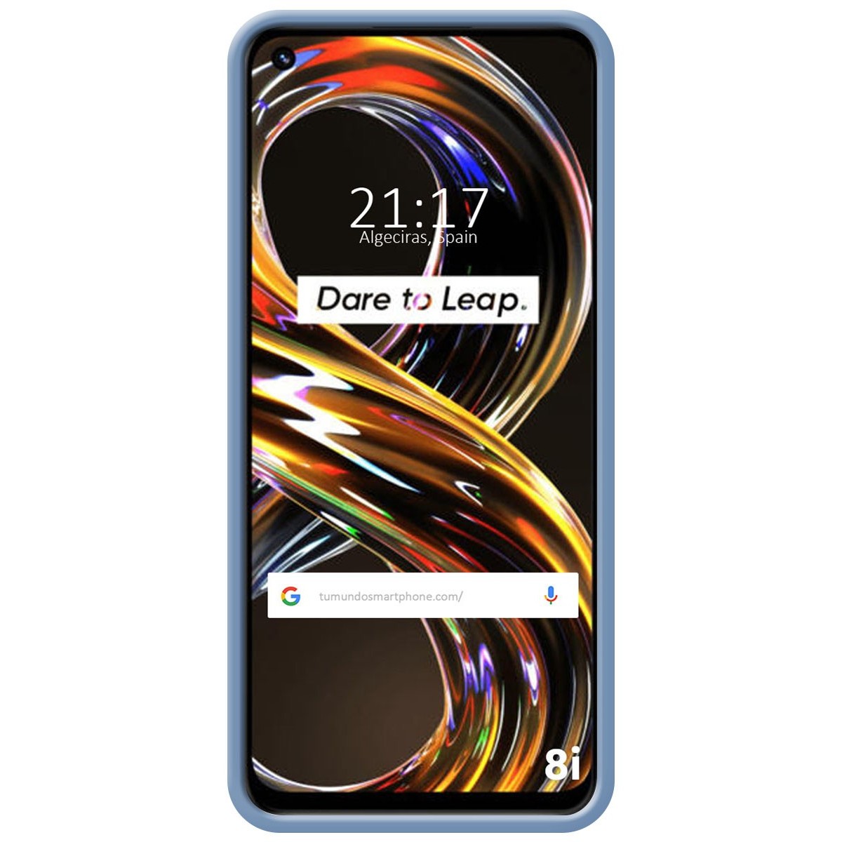Funda Silicona Líquida Ultra Suave para Realme 8i color Azul