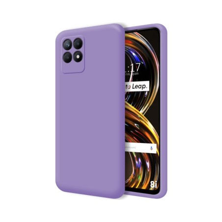 Funda Silicona Líquida Ultra Suave para Realme 8i color Morada