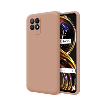 Funda Silicona Líquida Ultra Suave para Realme 8i color Rosa
