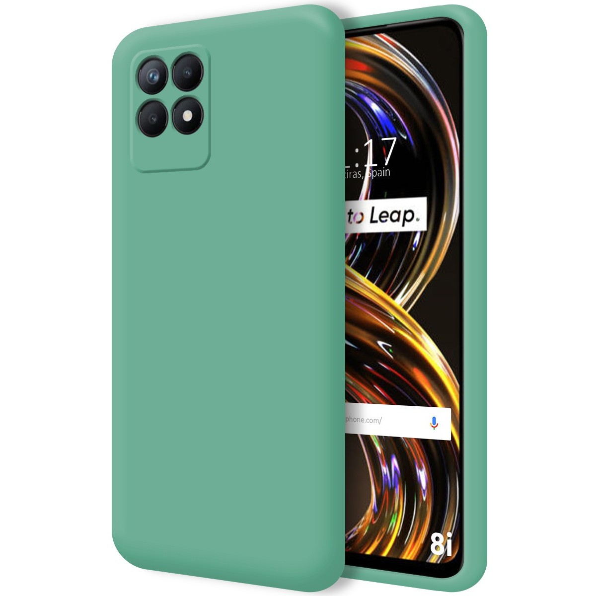 Funda Silicona Líquida Ultra Suave para Realme 8i color Verde