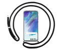 Funda Colgante Transparente para Samsung Galaxy S21 FE 5G con Cordon Negro