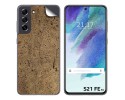 Pegatina Vinilo Autoadhesiva Textura Corcho para Samsung Galaxy S21 FE 5G