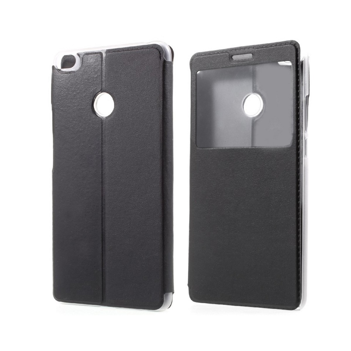 Funda Soporte Piel Negra Con Ventana para Xiaomi Redmi Note 5A Pro / 5A Prime Flip Libro