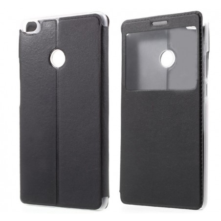 Funda Soporte Piel Negra Con Ventana para Xiaomi Redmi Note 5A Pro / 5A Prime Flip Libro