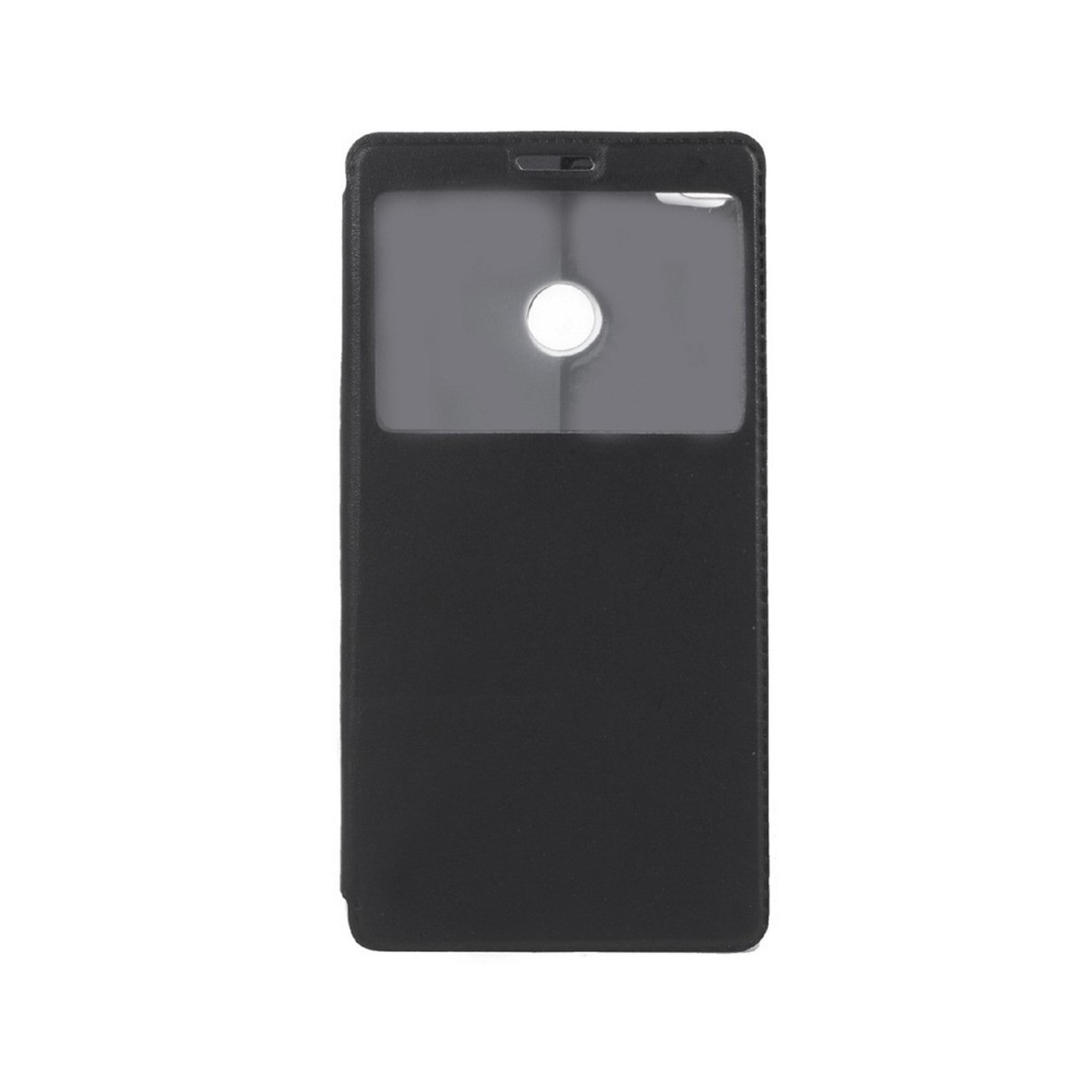 Funda Soporte Piel Negra Con Ventana para Xiaomi Redmi Note 5A Pro / 5A Prime Flip Libro