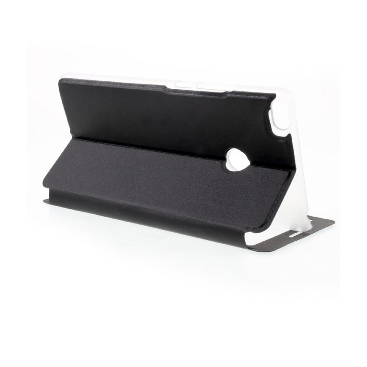 Funda Soporte Piel Negra Con Ventana para Xiaomi Redmi Note 5A Pro / 5A Prime Flip Libro