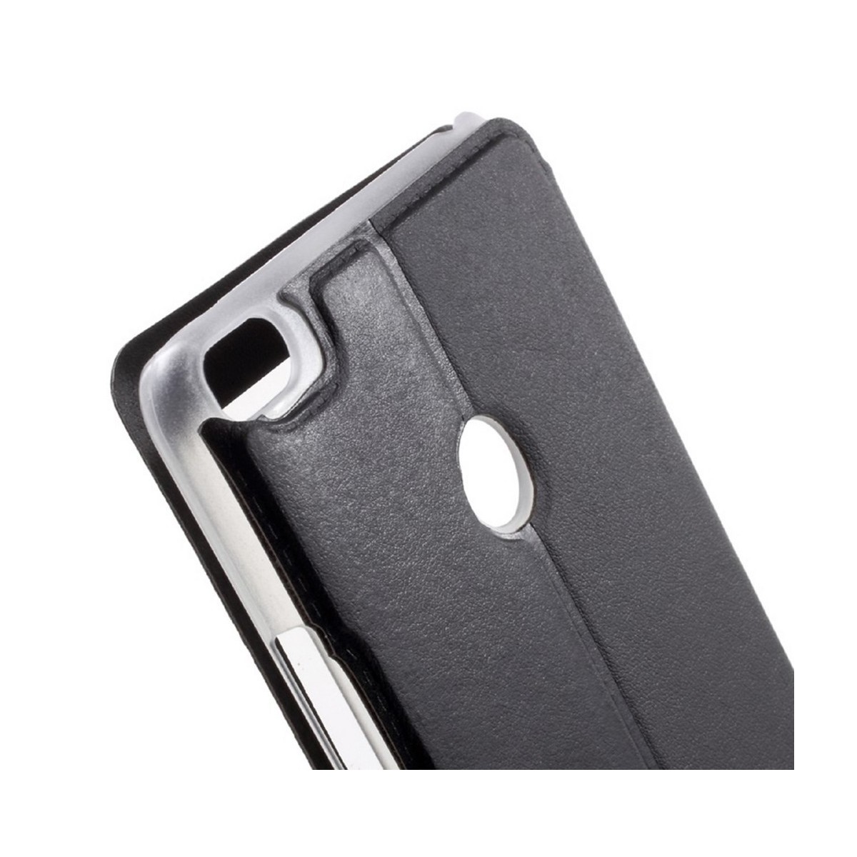 Funda Soporte Piel Negra Con Ventana para Xiaomi Redmi Note 5A Pro / 5A Prime Flip Libro
