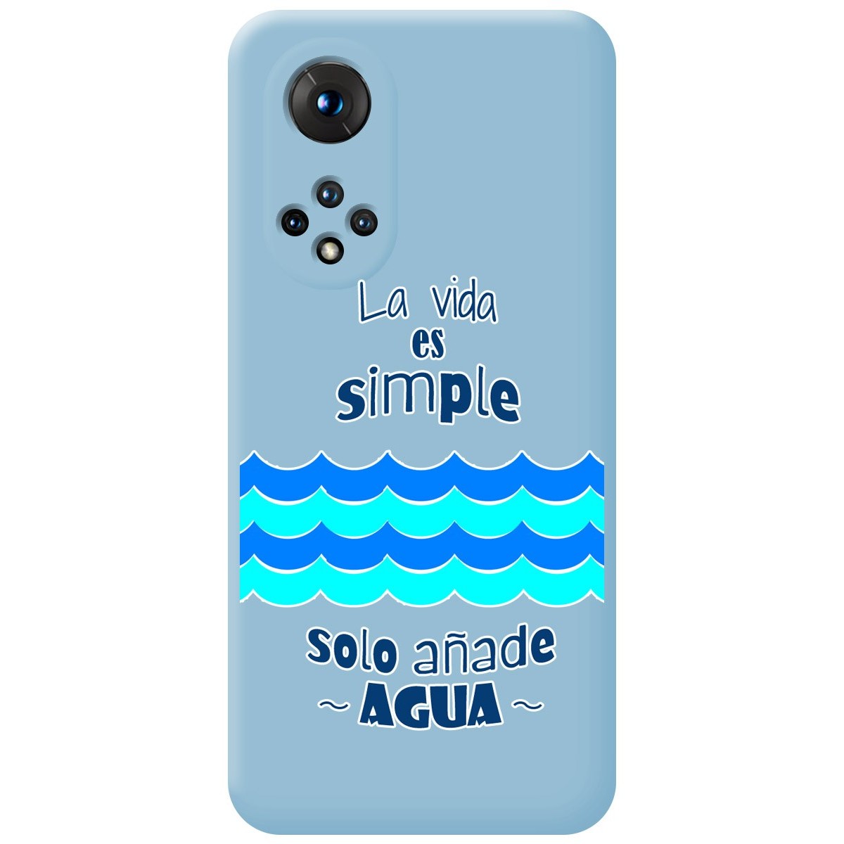 Funda Silicona Líquida Azul para Huawei Honor 50 5G / Nova 9 diseño Agua Dibujos
