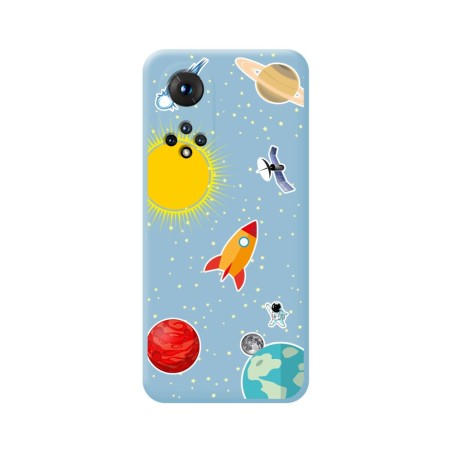 Funda Silicona Líquida Azul para Huawei Honor 50 5G / Nova 9 diseño Espacio Dibujos