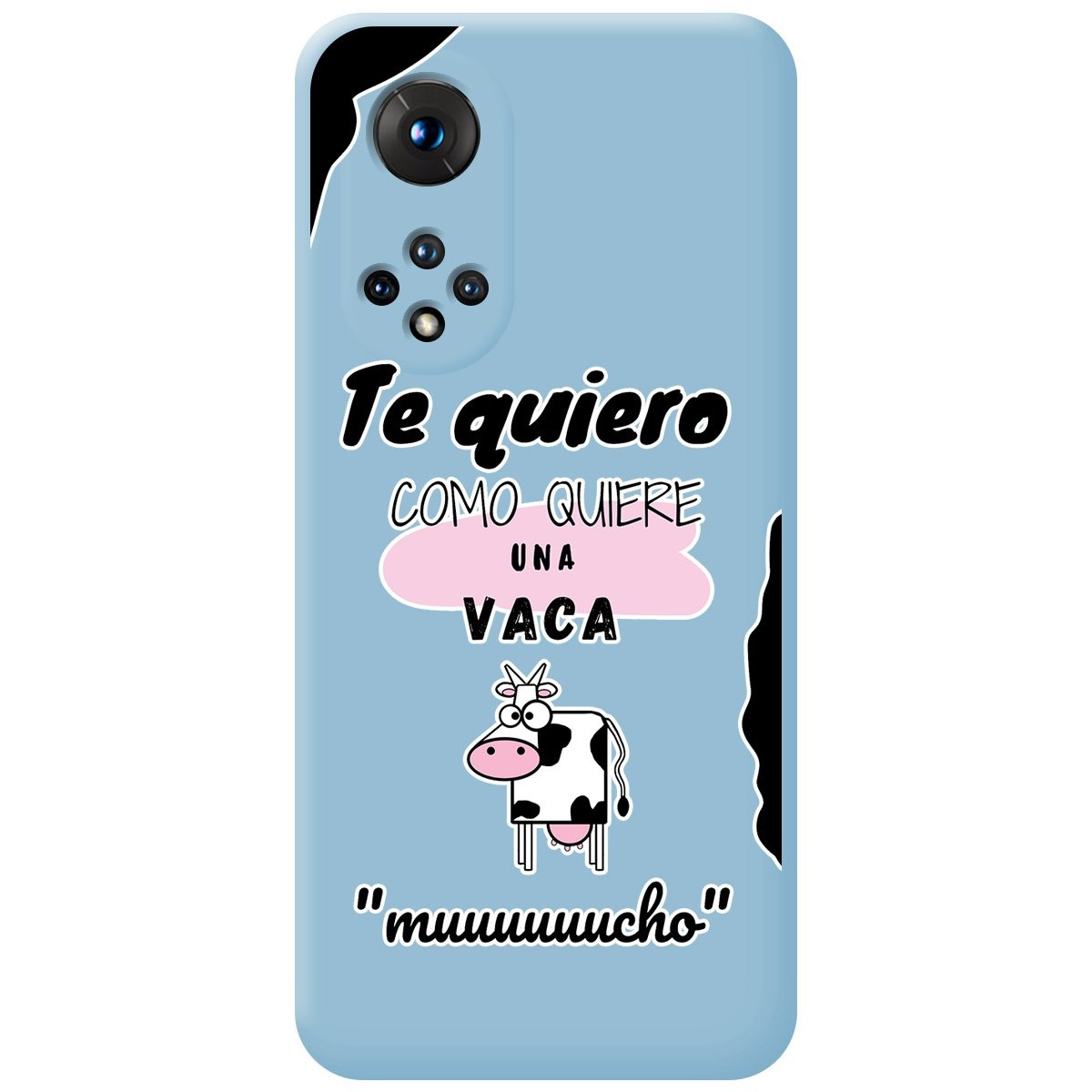 Funda Silicona Líquida Azul para Huawei Honor 50 5G / Nova 9 diseño Vaca Dibujos