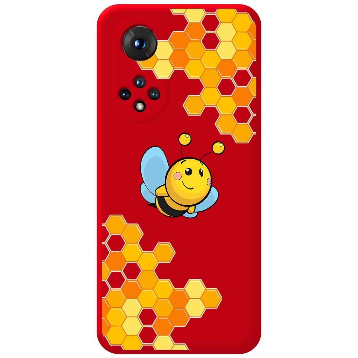 Funda Silicona Líquida Roja para Huawei Honor 50 5G / Nova 9 diseño Abeja Dibujos