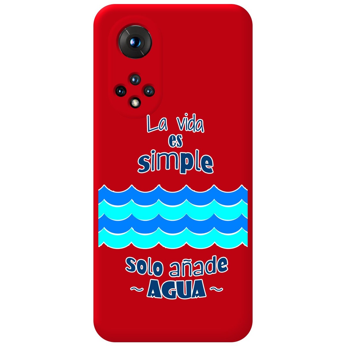 Funda Silicona Líquida Roja para Huawei Honor 50 5G / Nova 9 diseño Agua Dibujos