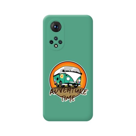Funda Silicona Líquida Verde para Huawei Honor 50 5G / Nova 9 diseño Adventure Time Dibujos