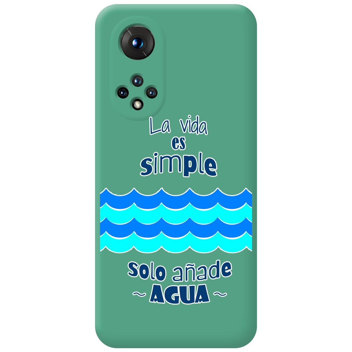 Funda Silicona Líquida Verde para Huawei Honor 50 5G / Nova 9 diseño Agua Dibujos