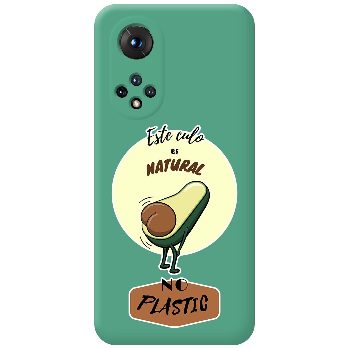 Funda Silicona Líquida Verde para Huawei Honor 50 5G / Nova 9 diseño Culo Natural Dibujos