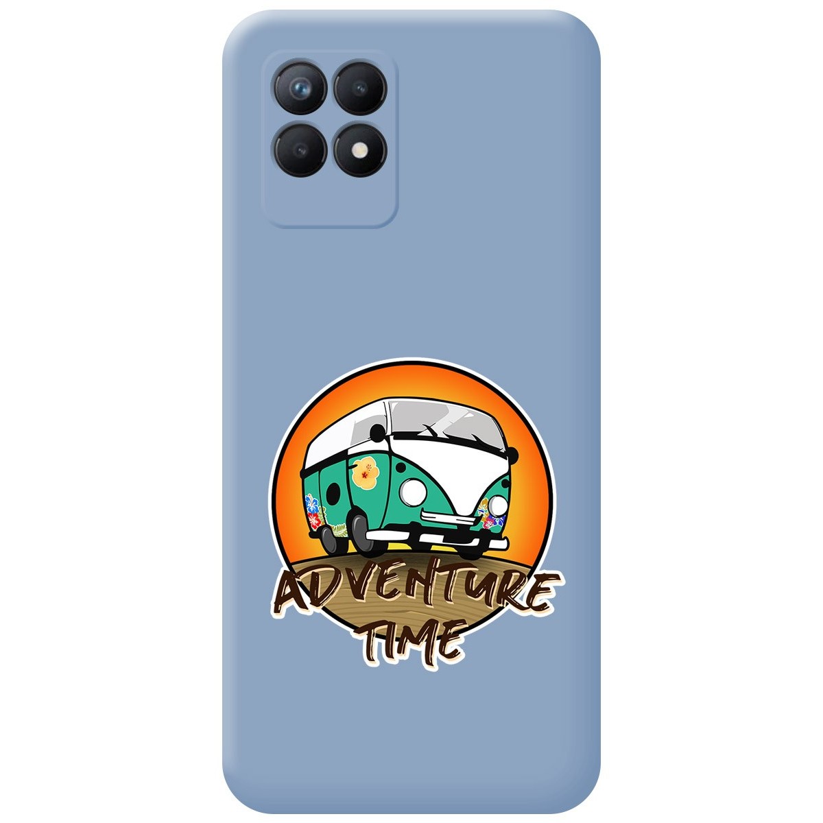 Funda Silicona Líquida Azul para Realme 8i diseño Adventure Time Dibujos