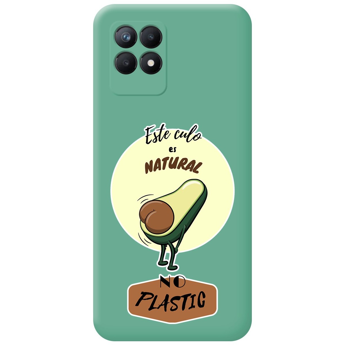 Funda Silicona Líquida Verde para Realme 8i diseño Culo Natural Dibujos